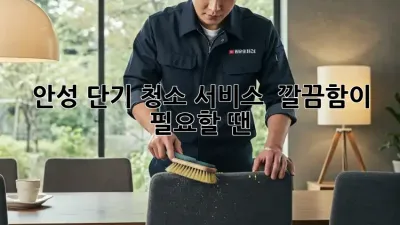 안성 단기 청소 서비스 ✨ 깔끔함이 필요할 땐?