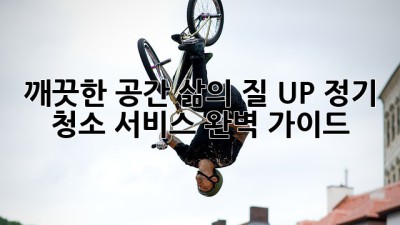 깨끗한 공간, 삶의 질 UP! 정기 청소 서비스 완벽 가이드
